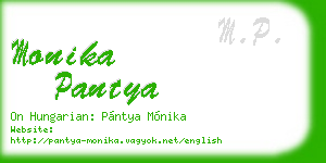 monika pantya business card
