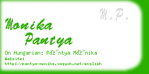monika pantya business card